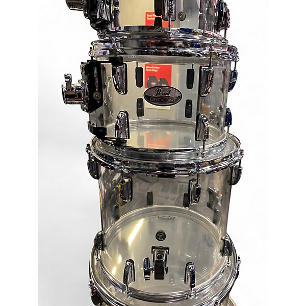 Used 2020s Pearl 6 Piece Crystal Beat Ultra Clear Drum Kit