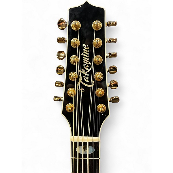 Used Takamine TSP158C-12 Black 12 String Acoustic Electric Guitar