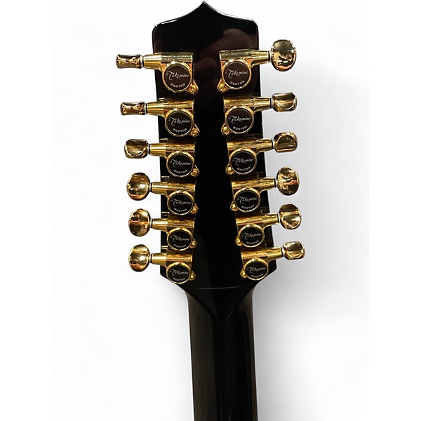Used Takamine TSP158C-12 Black 12 String Acoustic Electric Guitar