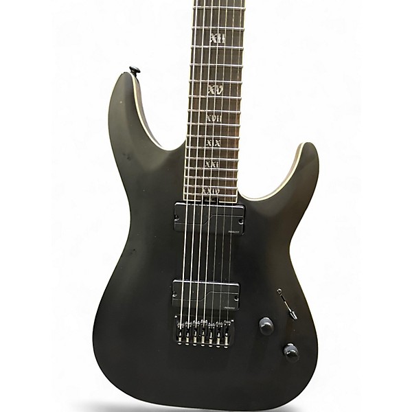 Used Schecter Guitar Research C-7 SLS Evil Twin Black Solid Body Electric Guitar