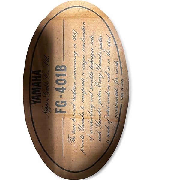 Vintage 1970s Yamaha FG 401B Natural Acoustic Guitar