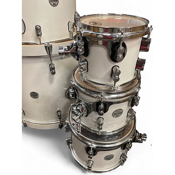 Used PDP by DW 7 Piece Concept Series Pearl White Drum Kit
