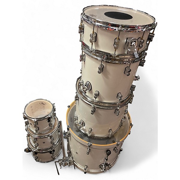Used PDP by DW 7 Piece Concept Series Pearl White Drum Kit
