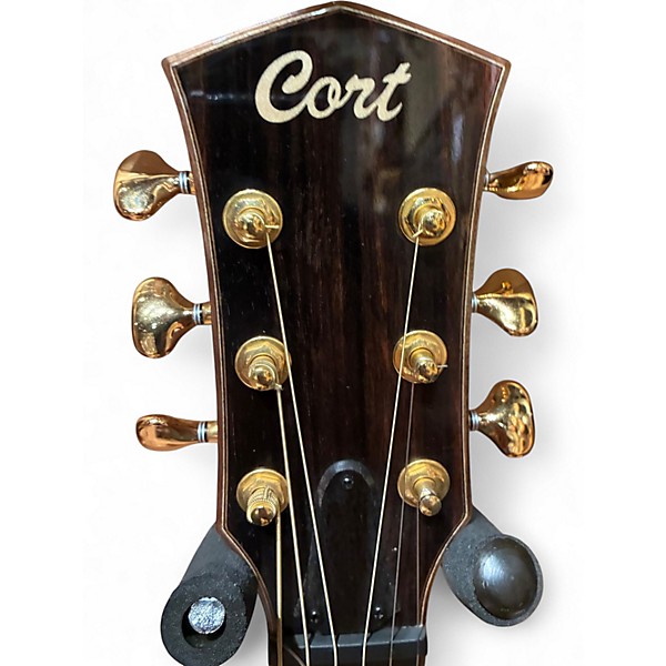 Used Cort Masterpiece Series Modern Black Trans Black Gloss Acoustic Electric Guitar