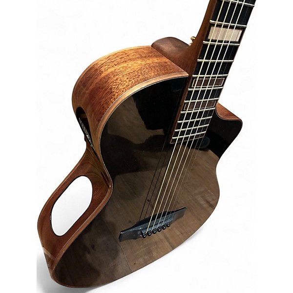 Used Cort Masterpiece Series Modern Black Trans Black Gloss Acoustic Electric Guitar