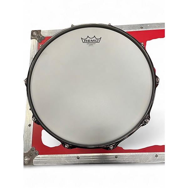 Used DW 8X14 Collector's Series Snare Satin Black Over Brass Drum