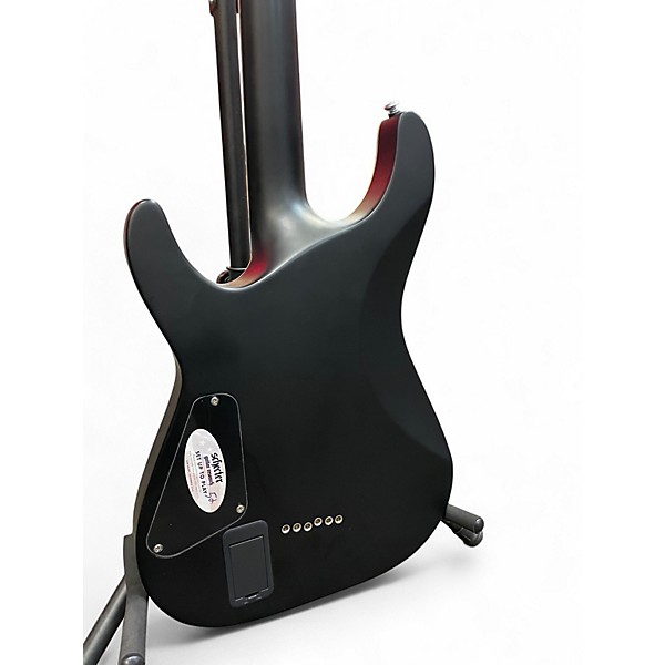 Used Schecter Guitar Research Damien Platinum Satin Black Solid Body Electric Guitar