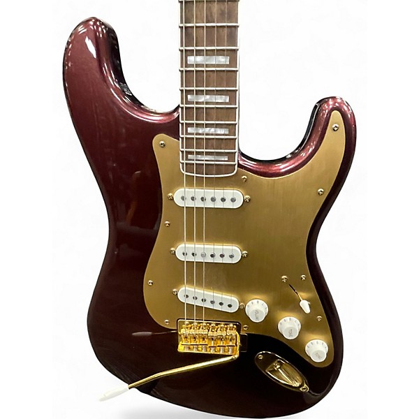 Used Squier STRATOCASTER 40TH ANNIVERDSARY MAROON SPARKLE Solid Body Electric Guitar