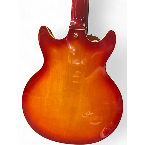 Used Jay Turser JT134DC Burst Hollow Body Electric Guitar