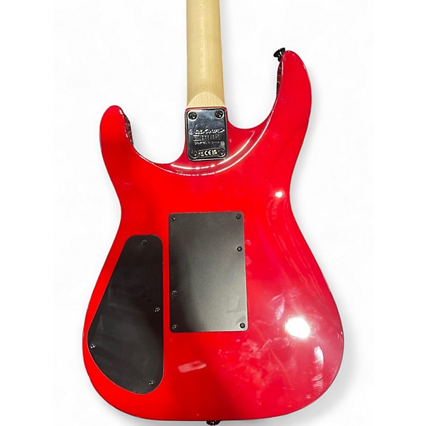 Used Jackson JS34Q Dinky DKAM Transparent Red Solid Body Electric Guitar