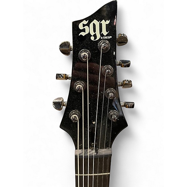 Used Schecter Guitar Research SGR C7 Silver Burst Solid Body Electric Guitar