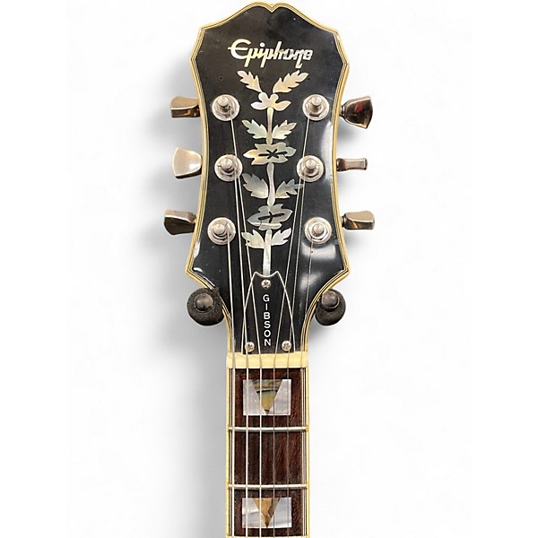 Used 1990 Epiphone Sheraton Vintage Sunburst Hollow Body Electric Guitar
