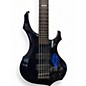 Used ESP LTD F205 5 String Chrome Blue Electric Bass Guitar