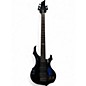 Used ESP LTD F205 5 String Chrome Blue Electric Bass Guitar
