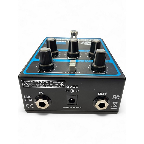 Used Peavey Bandit Supreme Teal Stripe Preamp Black and Teal Effect Pedal