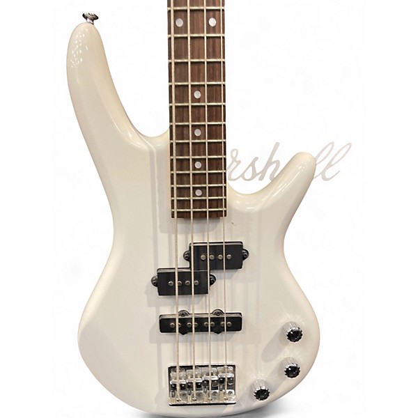 Used Ibanez GSRM20 Mikro Short Scale Pearl White Electric Bass Guitar