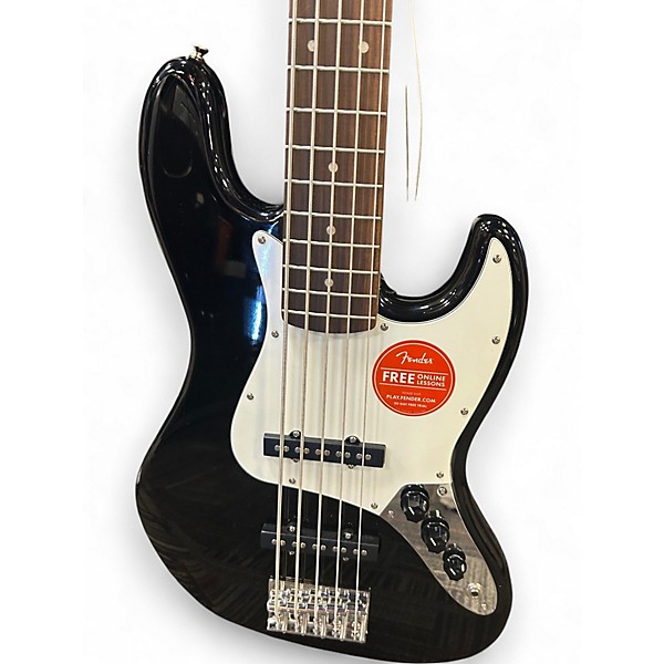 Used 2018 Squier Affinity Jazz Bass V 5 String Black Electric Bass Guitar