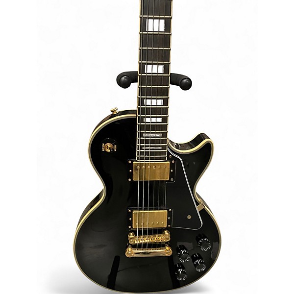 Used Epiphone Les Paul Custom Pro Ebony Solid Body Electric Guitar