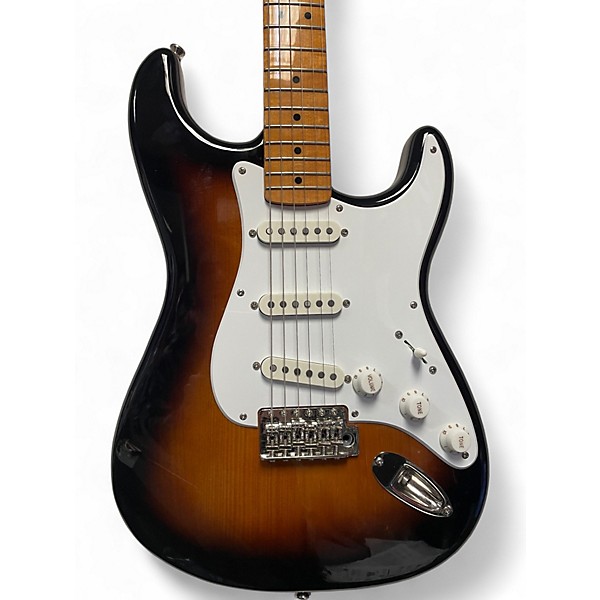 Used Squier Classic Vibe 1950S Stratocaster 2 Tone Sunburst Solid Body Electric Guitar