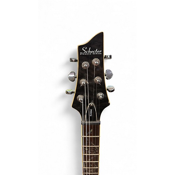 Used Schecter Guitar Research C1 Classic SEE THRU BLUE Solid Body Electric Guitar