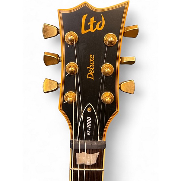 Used ESP EC1000 Black and Yellow Solid Body Electric Guitar