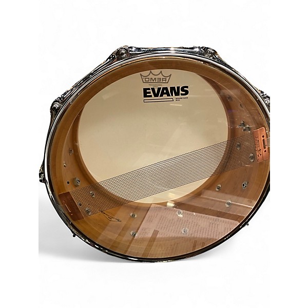Used Craviotto 6.5X14 STEAM BENT Maple Snare Natural Drum