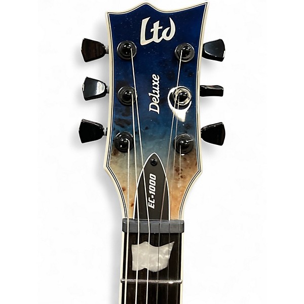Used ESP LTD EC1000 Deluxe Blue Fade Solid Body Electric Guitar