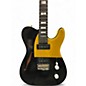 Used Moon Guitars "T" Style Black and Yellow Solid Body Electric Guitar