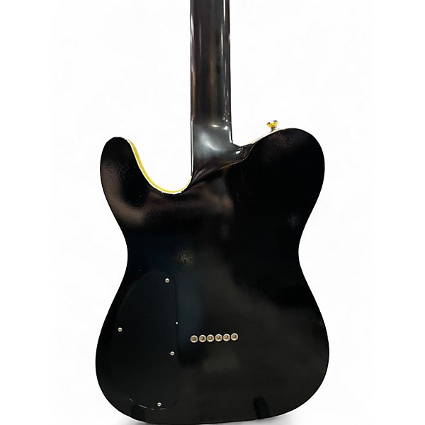Used Moon Guitars "T" Style Black and Yellow Solid Body Electric Guitar