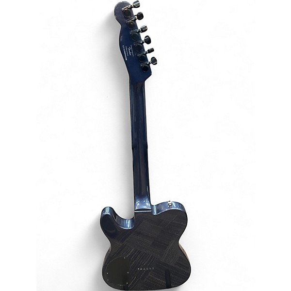 Used Squier Double Fat Tele Deluxe Metallic Blue Solid Body Electric Guitar