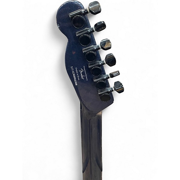 Used Squier Double Fat Tele Deluxe Metallic Blue Solid Body Electric Guitar