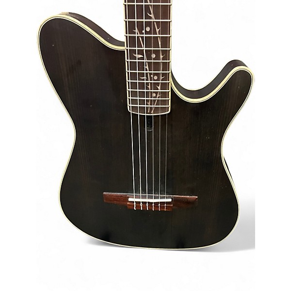Used Ibanez TOD10N TKF Natural Black Classical Acoustic Electric Guitar