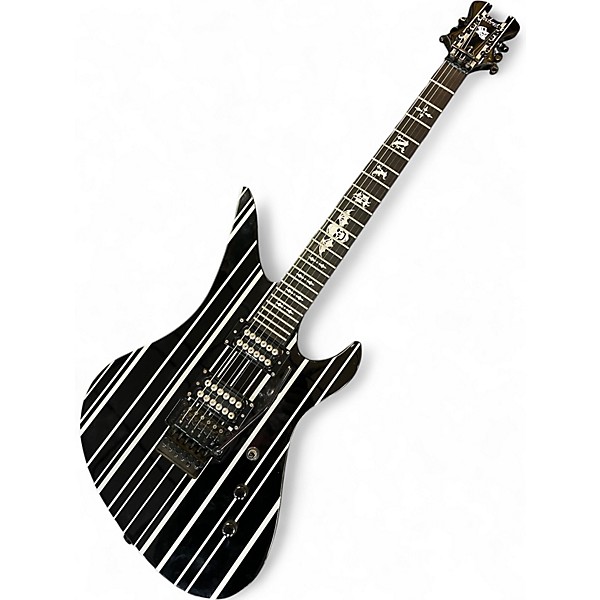 Used Schecter Guitar Research Synyster Gates Signature Custom Black and White Solid Body Electric Guitar