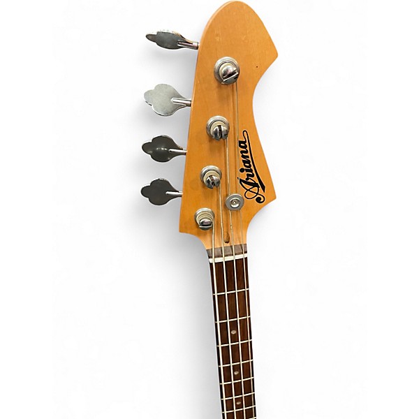 Used Ariana 4 string bass Black and White Electric Bass Guitar