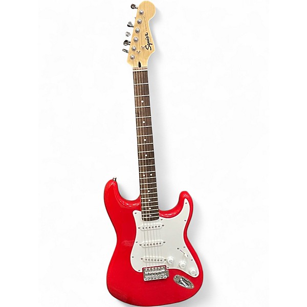 Used Squier Bullet Stratocaster Candy Apple Red Solid Body Electric Guitar