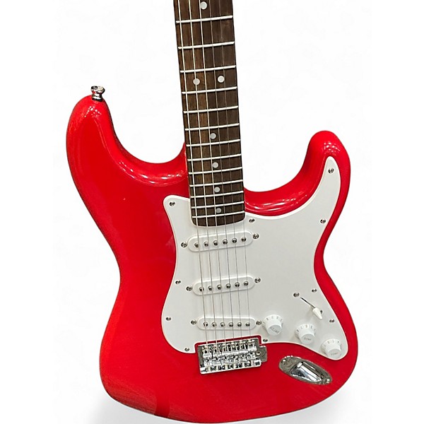 Used Squier Bullet Stratocaster Candy Apple Red Solid Body Electric Guitar