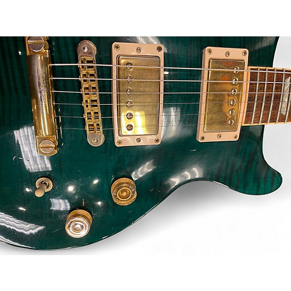 Vintage 1998 Gibson Les Paul Standard Double Cut Jalapeno Green Solid Body Electric Guitar