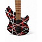 Used EVH Wolfgang Standard Red with Black and White Stripes Solid Body Electric Guitar