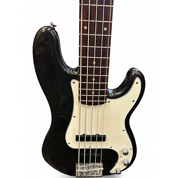 Used Squier Precision Bass V Metallic Black Electric Bass Guitar