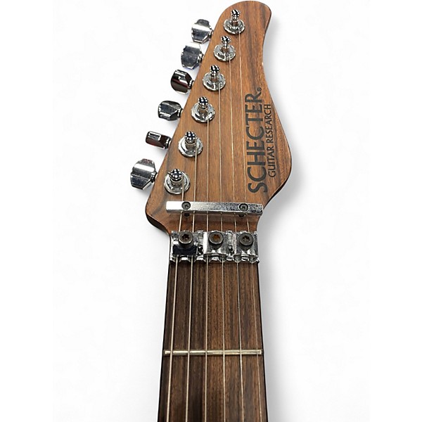 Used Schecter Guitar Research SD2 24 HSH QUILTED GREEN Solid Body Electric Guitar