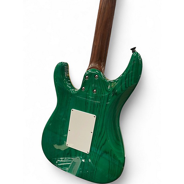 Used Schecter Guitar Research SD2 24 HSH QUILTED GREEN Solid Body Electric Guitar