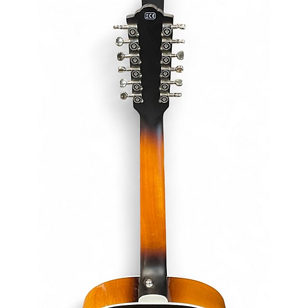 Used Gretsch Guitars F2512E 2 Tone Sunburst 12 String Acoustic Electric Guitar