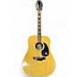 Vintage 1970s Epiphone FT565 12 String Dreadnaught Natural 12 String Acoustic Guitar thumbnail