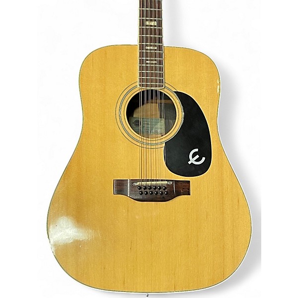 Vintage 1970s Epiphone FT565 12 String Dreadnaught Natural 12 String Acoustic Guitar