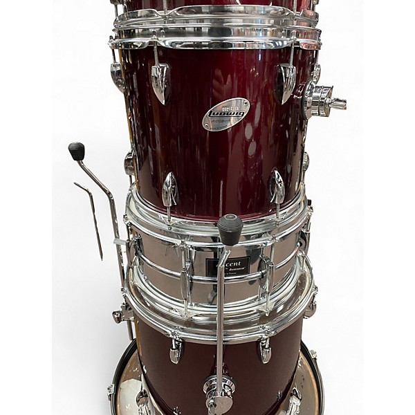 Used Ludwig 5 Piece Accent Wine Red Drum Kit