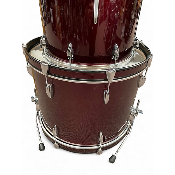 Used Ludwig 5 Piece Accent Wine Red Drum Kit