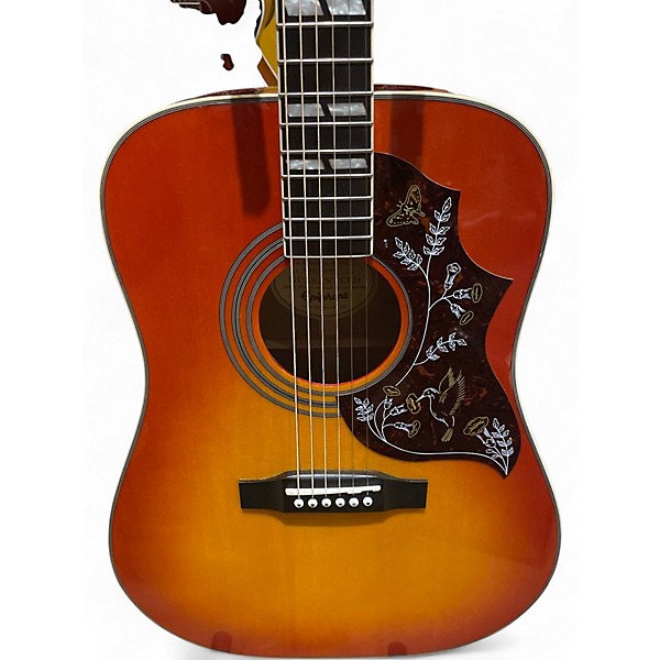 Used Epiphone Hummingbird Pro Faded Cherry Acoustic Electric Guitar
