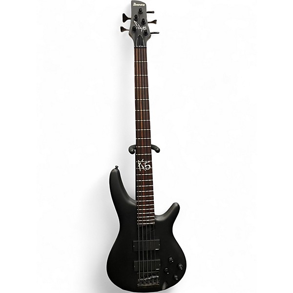 Used Ibanez K5 Fieldy Signature 5 String Black Electric Bass Guitar