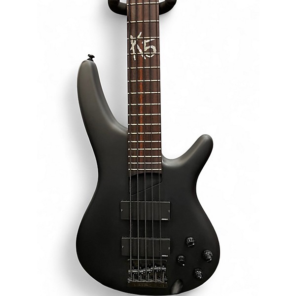 Used Ibanez K5 Fieldy Signature 5 String Black Electric Bass Guitar