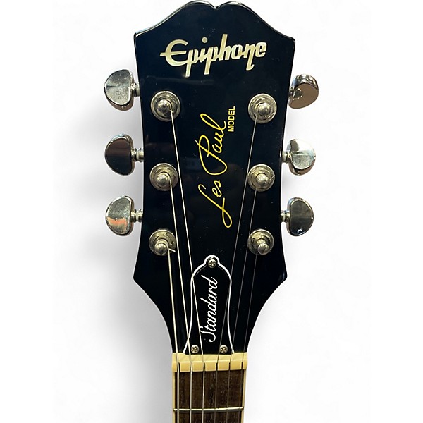 Used Epiphone Les Paul Standard Ebony Solid Body Electric Guitar